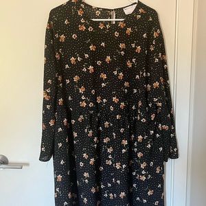 Black floral dress